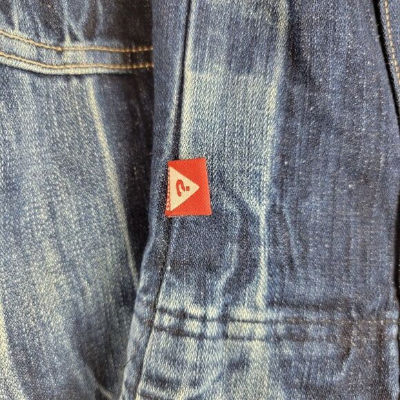 Guess Womens Size Small Blue Denim Vintage Authentic Trucker Button Jacket - Picture 6 of 10